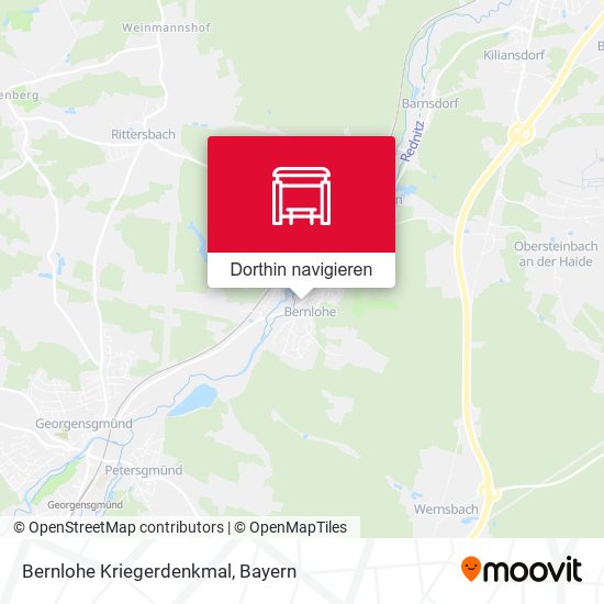 Bernlohe Kriegerdenkmal Karte