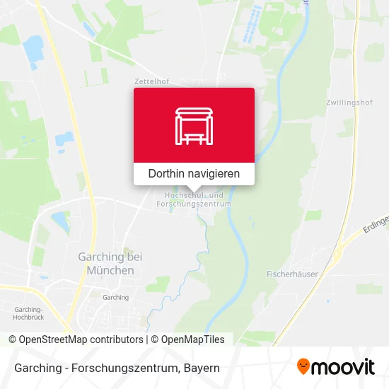 Garching - Forschungszentrum Karte