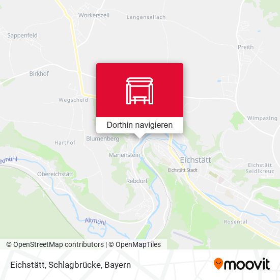 Eichstätt, Schlagbrücke Karte