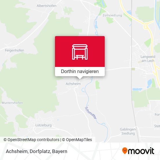 Achsheim, Dorfplatz Karte