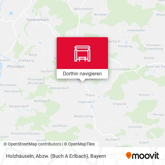Holzhäuseln, Abzw. (Buch A Erlbach) Karte