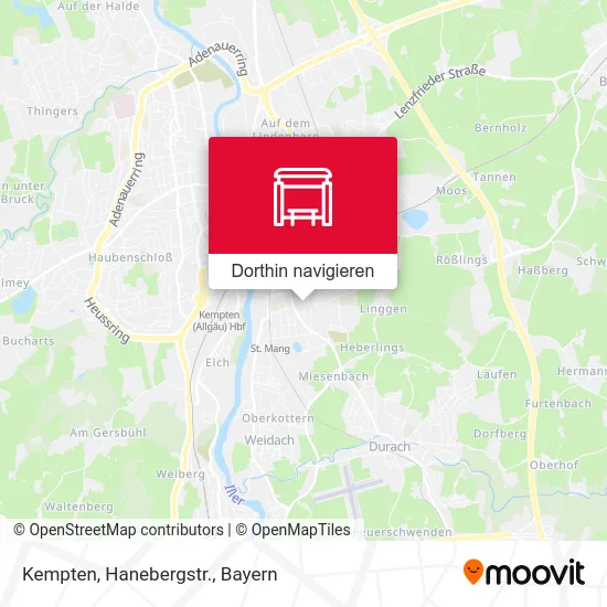 Kempten, Hanebergstr. Karte