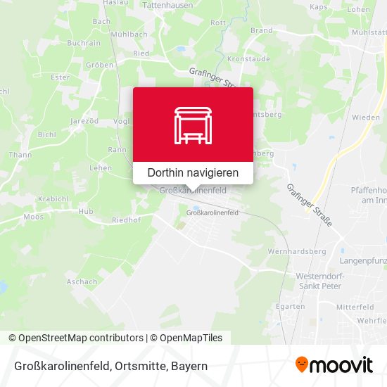 Großkarolinenfeld, Ortsmitte Karte
