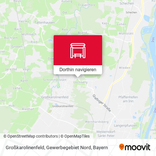 Großkarolinenfeld, Gewerbegebiet Nord Karte