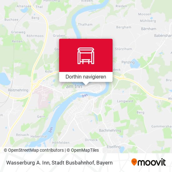 Wasserburg A. Inn, Stadt Busbahnhof Karte
