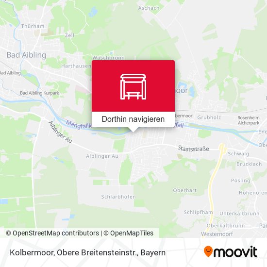 Kolbermoor, Obere Breitensteinstr. Karte