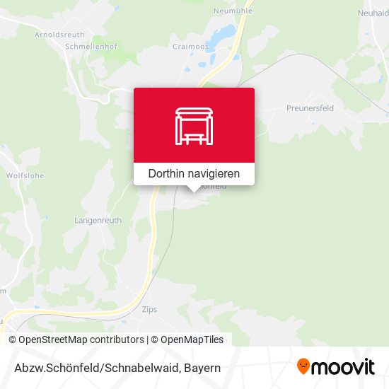Abzw.Schönfeld/Schnabelwaid Karte