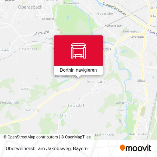 Oberweihersb. am Jakobsweg Karte