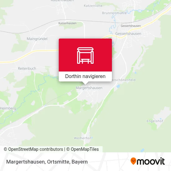 Margertshausen, Ortsmitte Karte