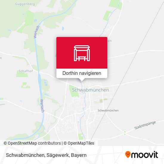 Schwabmünchen, Sägewerk Karte