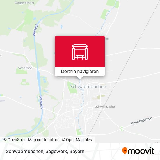 Schwabmünchen, Sägewerk Karte