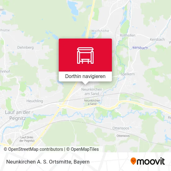 Neunkirchen A. S. Ortsmitte Karte