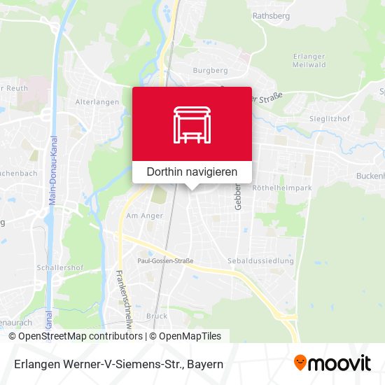 Erlangen Werner-V-Siemens-Str. Karte