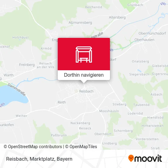 Reisbach, Marktplatz Karte