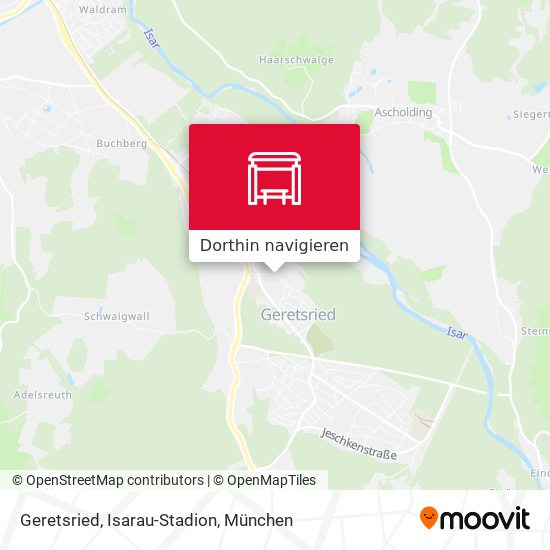 Geretsried, Isarau-Stadion Karte