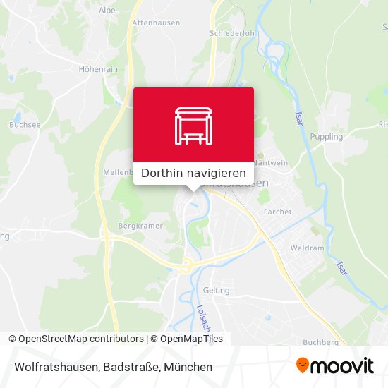 Wolfratshausen, Badstraße Karte