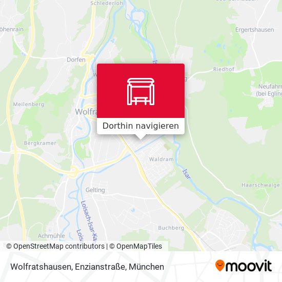 Wolfratshausen, Enzianstraße Karte