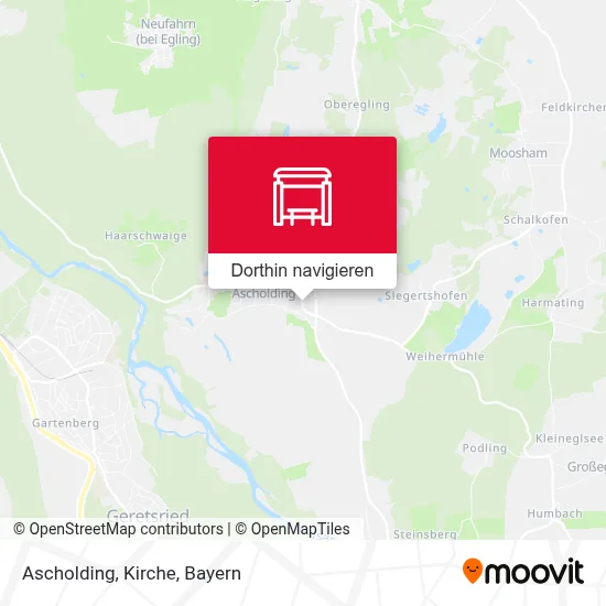 Ascholding, Kirche Karte