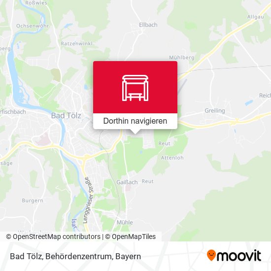 Bad Tölz, Behördenzentrum Karte
