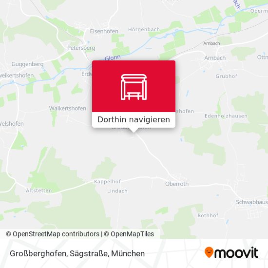 Großberghofen, Sägstraße Karte
