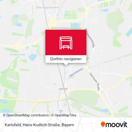 Karlsfeld, Hans-Kudlich-Straße Karte