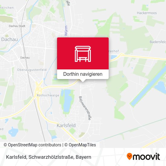 Karlsfeld, Schwarzhölzlstraße Karte