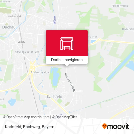 Karlsfeld, Bachweg Karte