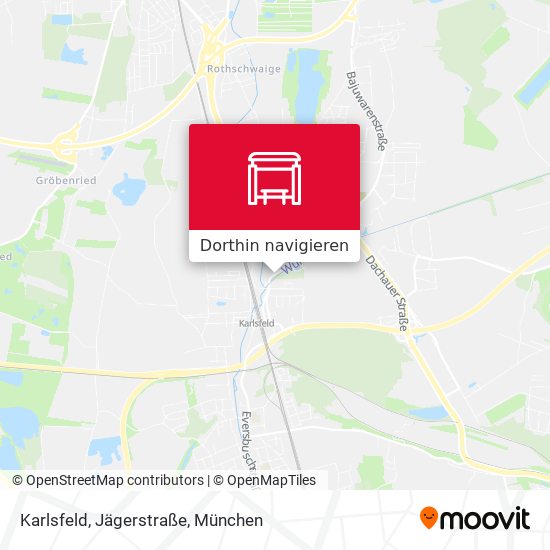 Karlsfeld, Jägerstraße Karte