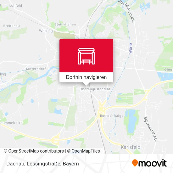 Dachau, Lessingstraße Karte