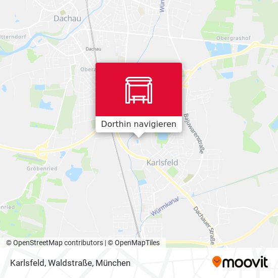 Karlsfeld, Waldstraße Karte