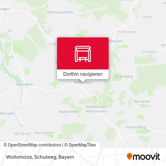 Wollomoos, Schulweg Karte