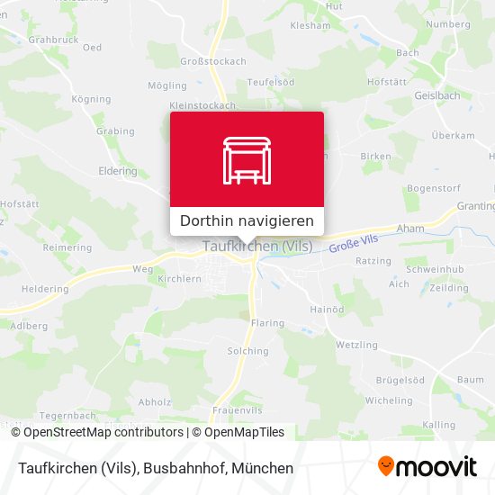 Taufkirchen (Vils), Busbahnhof Karte