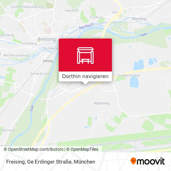 Freising, Ge Erdinger Straße Karte