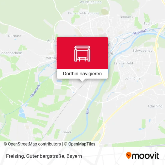 Freising, Gutenbergstraße Karte