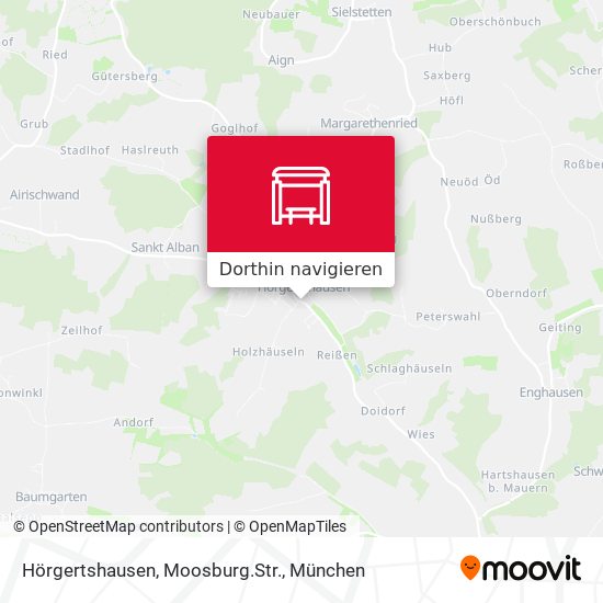 Hörgertshausen, Moosburg.Str. Karte