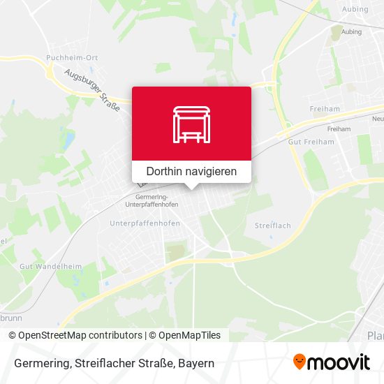 Germering, Streiflacher Straße Karte