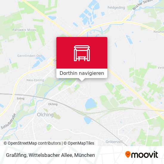 Graßlfing, Wittelsbacher Allee Karte