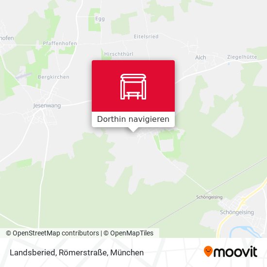 Landsberied, Römerstraße Karte