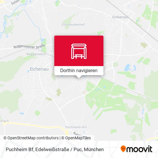 Puchheim Bf, Edelweißstraße / Puc Karte