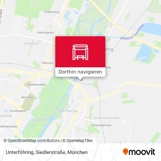 Unterföhring, Siedlerstraße Karte