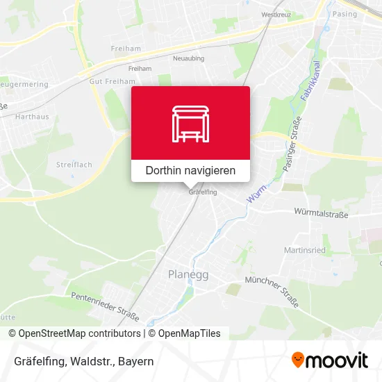 Gräfelfing, Waldstr. Karte