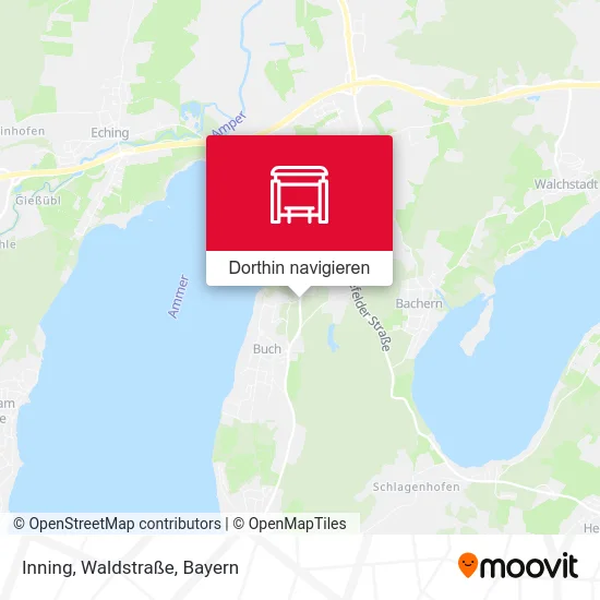 Inning, Waldstraße Karte