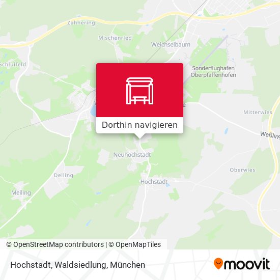 Hochstadt, Waldsiedlung Karte