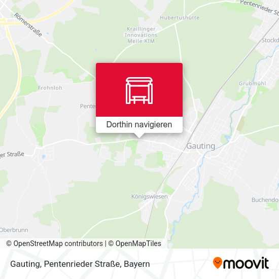 Gauting, Pentenrieder Straße Karte