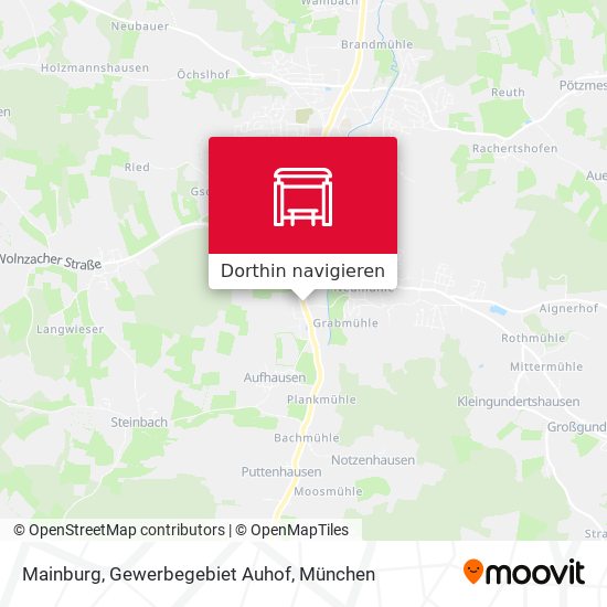 Mainburg, Gewerbegebiet Auhof Karte