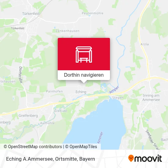 Eching A.Ammersee, Ortsmitte Karte