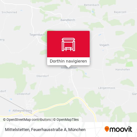 Mittelstetten, Feuerhausstraße A Karte