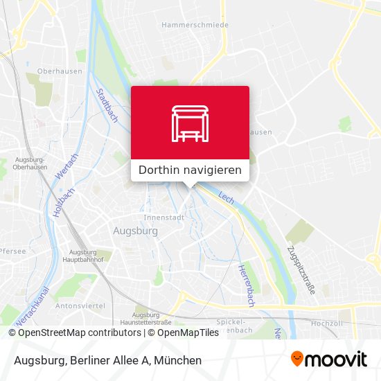 Augsburg, Berliner Allee A Karte