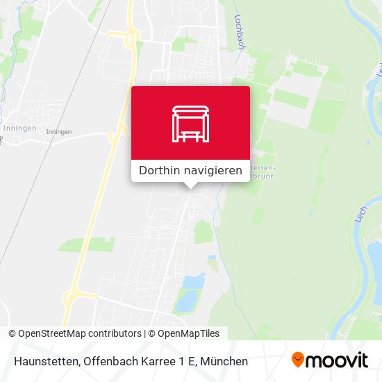 Haunstetten, Offenbach Karree 1 E Karte