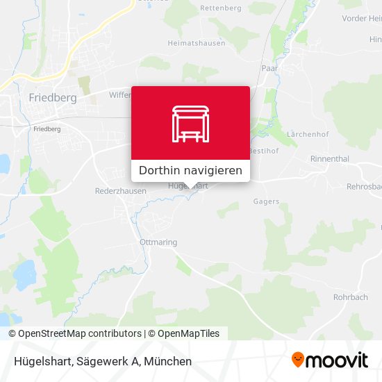 Hügelshart, Sägewerk A Karte